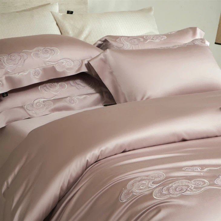 Tencel Embroidered Four-piece Bedding Set factory