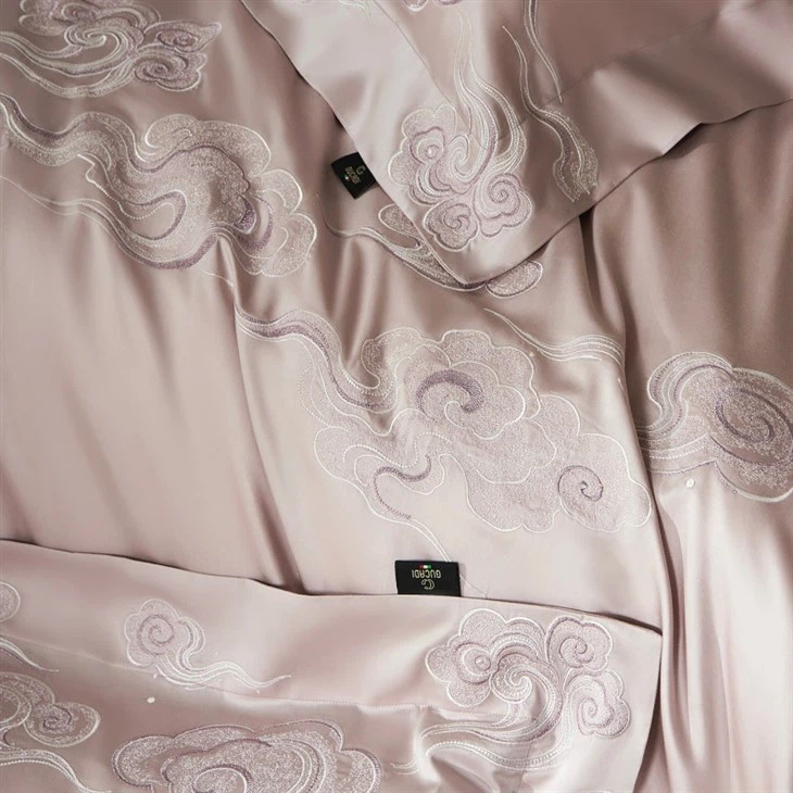 Tencel Embroidered Four-piece Bedding Set high quality