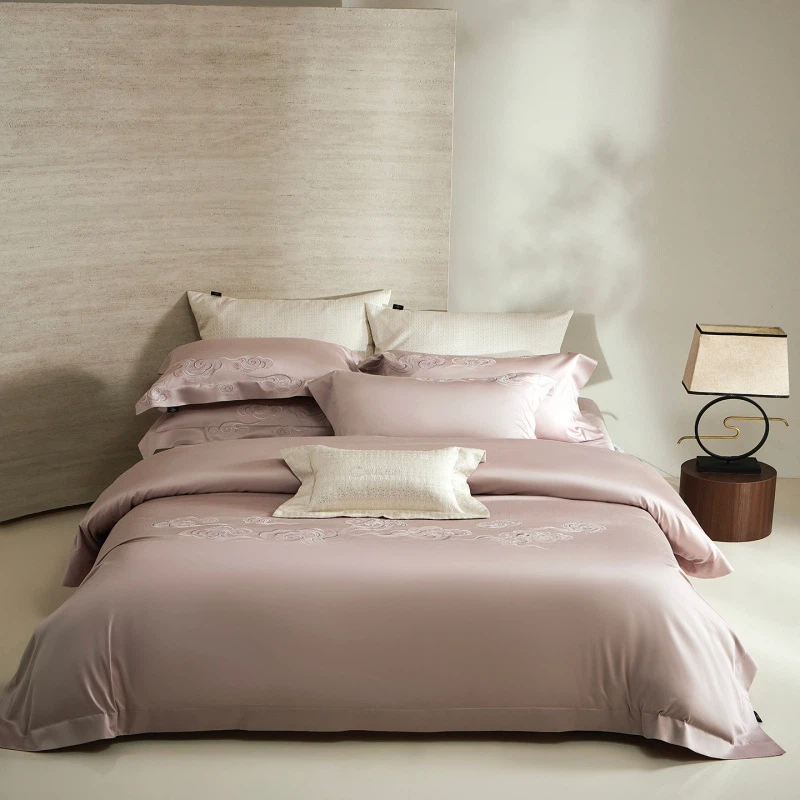 Tencel Embroidered Four-piece Bedding Set
